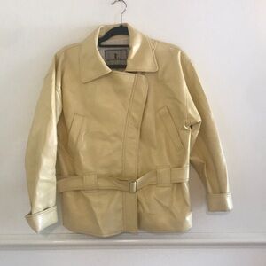 Misty Harbor Vintage yellow faux leather jacket